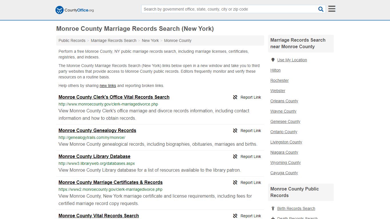 Marriage Records Search - Monroe County, NY (Marriage ...